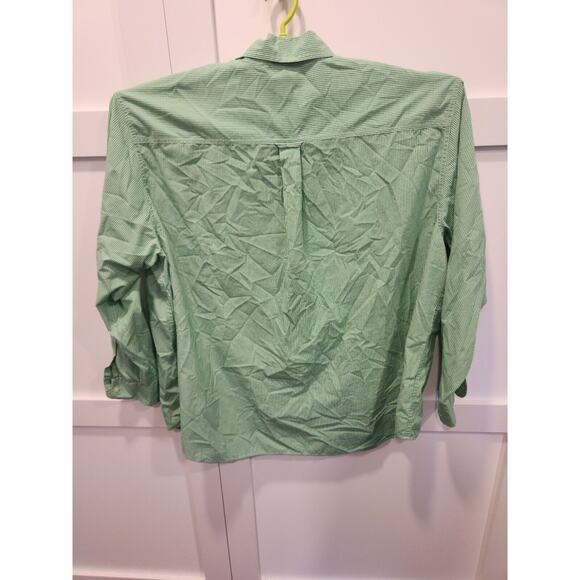 Chaps Shirt Mens 3XB Green Check Long Sleeve Big & Tall Preppy Academia Dadcore - Picture 4 of 9